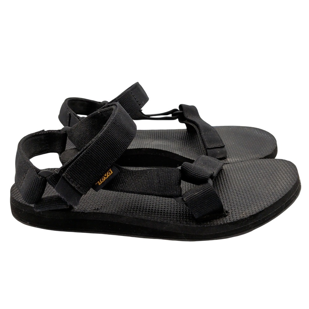 Teva Original Universal Black Sport Sandals Womens 7 1003987 Hook Loop Straps